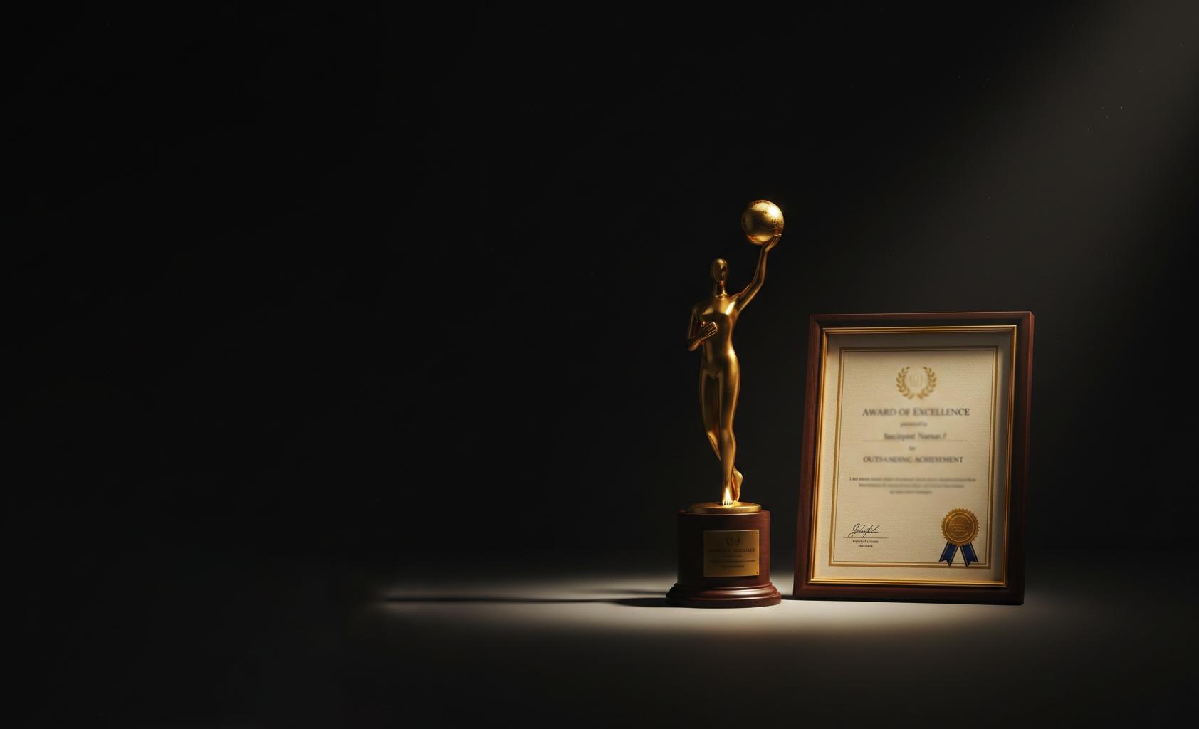 Awards & Certificates page background image/background video/background moving image